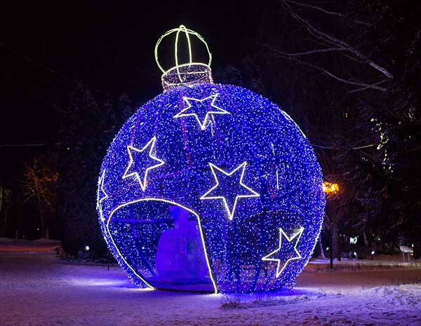 Новогодний декор в Комсомольске-на-Амуре